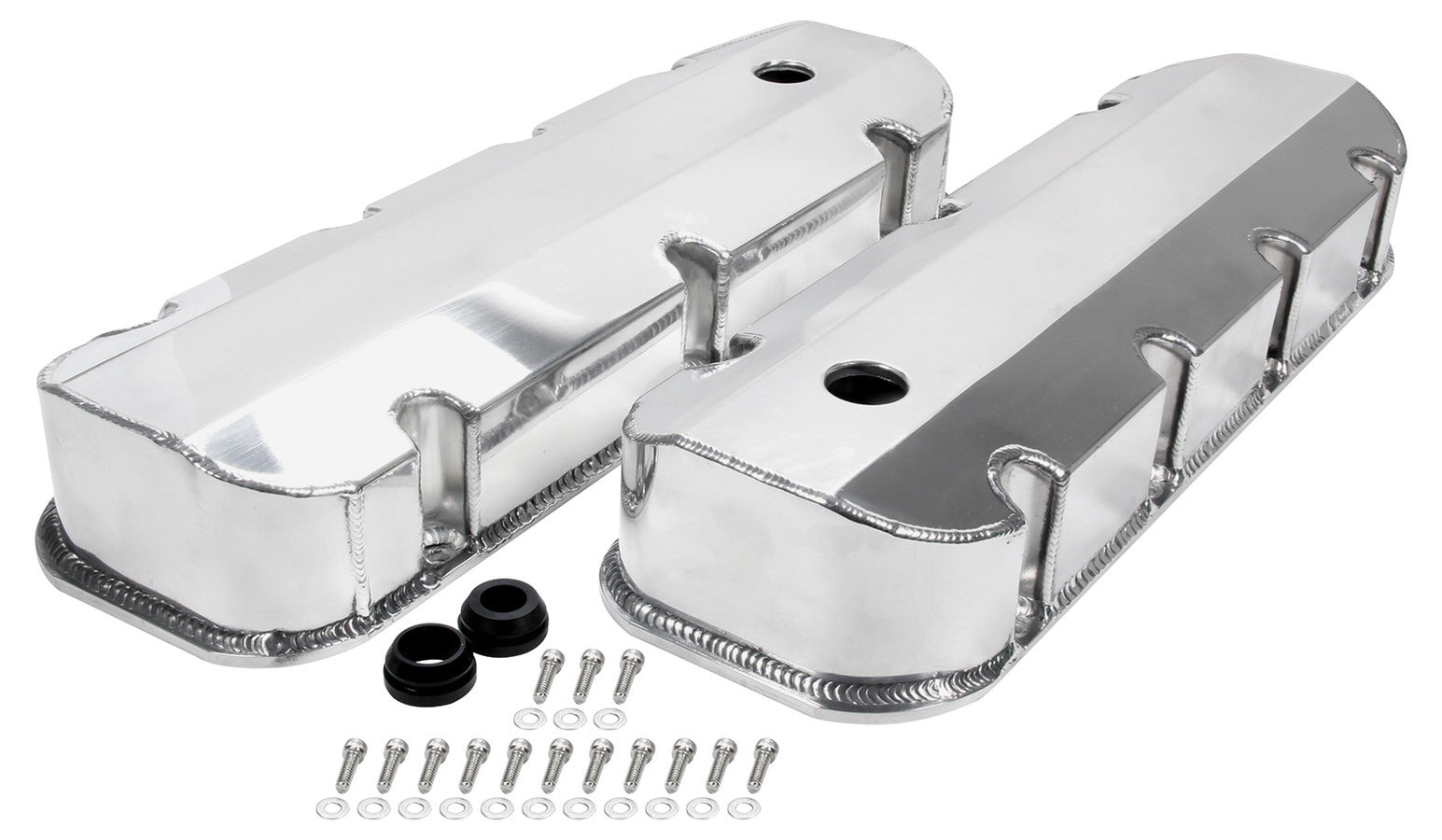 Allstar Performance ALL26177 Valve Covers BBC Fab Aluminum w/ Holes Allstar Performance ALL26177
