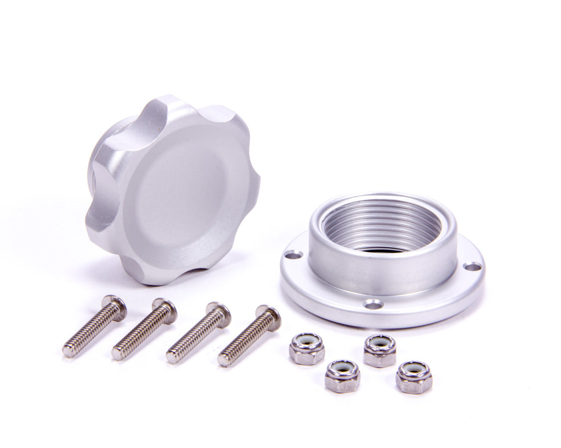 Allstar Performance ALL36180 Filler Cap Silver with Bolt-In Alum Bung Small Allstar Performance ALL36180