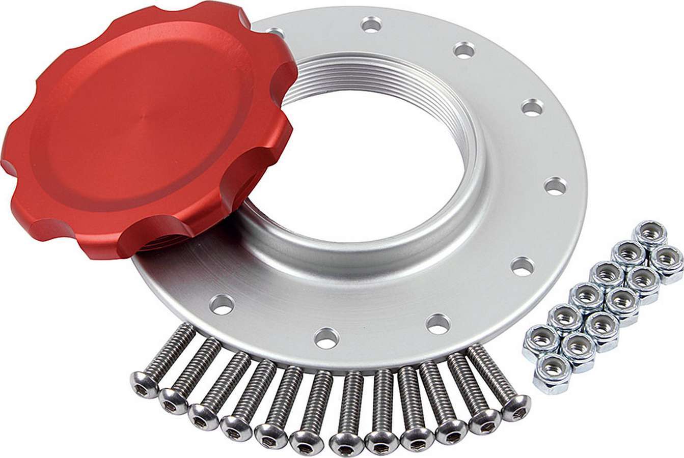 Allstar Performance ALL40133 Fuel Cell Cap and Bung RCI/JAZ 12-bolt Red Allstar Performance ALL40133