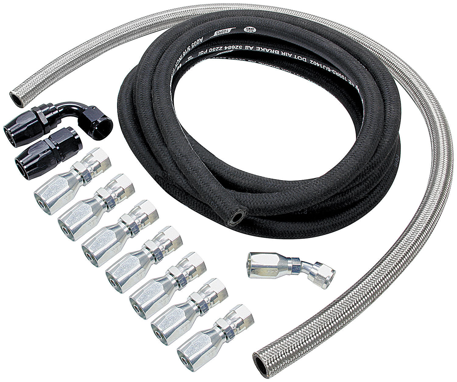 Allstar Performance ALL48200 Power Steering Hose Kit Rack Front Allstar Performance ALL48200