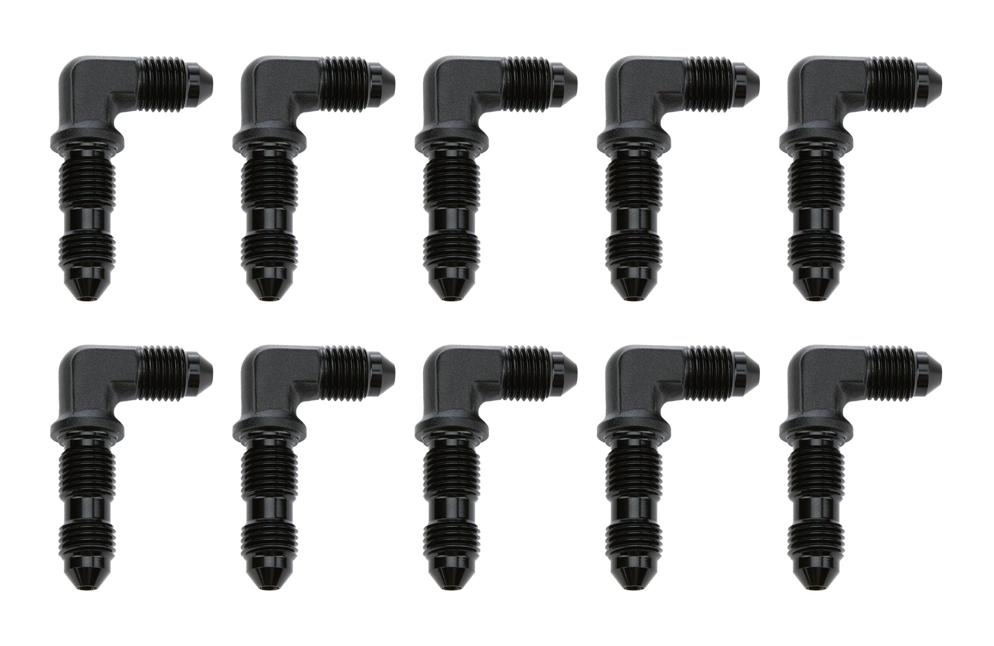 Allstar Performance ALL50094-10 90 Degree Bulkhead -3 Black 10pk Allstar Performance ALL50094-10
