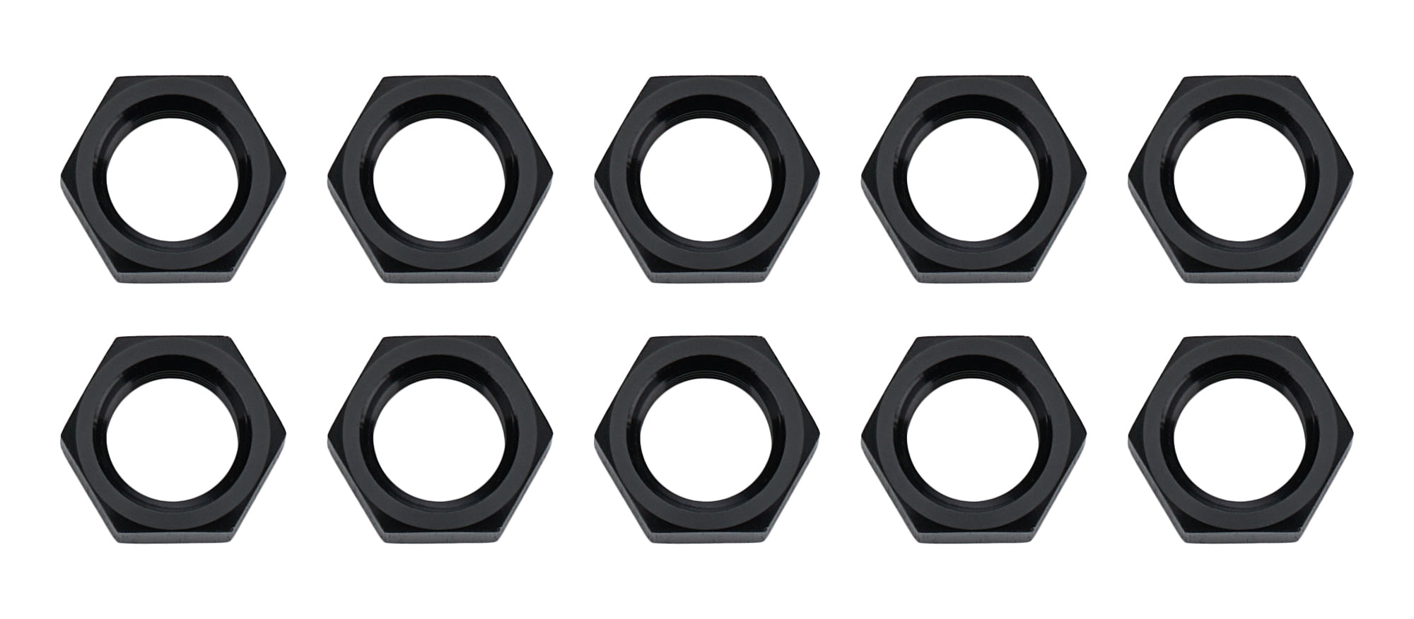 Allstar Performance ALL50098-10 Bulkhead Nuts Black -3 Black 10pk Allstar Performance ALL50098-10