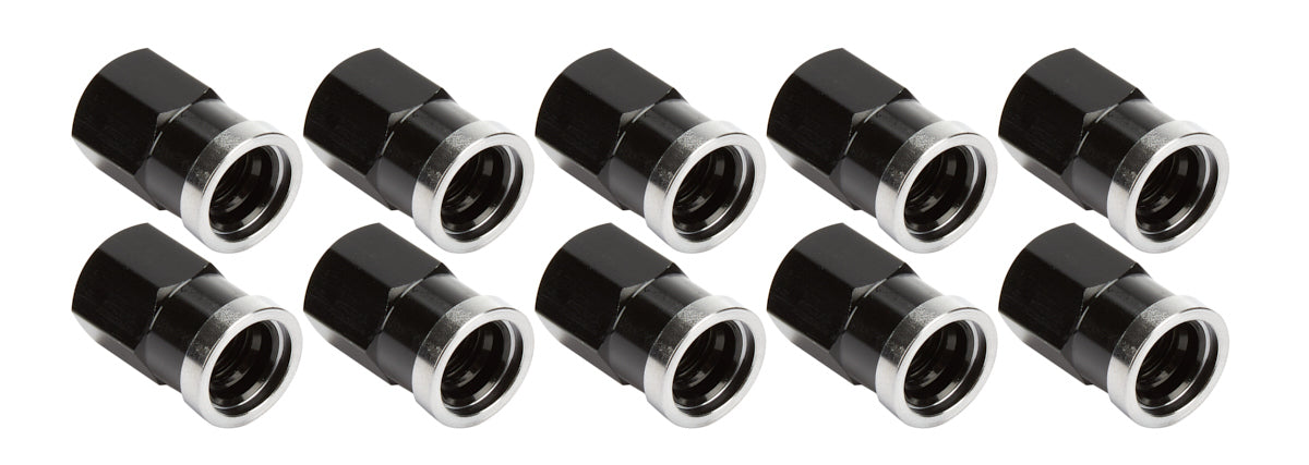 Allstar Performance ALL72058 QC Cover Nuts Short Black 10pk Allstar Performance ALL72058