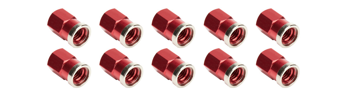 Allstar Performance ALL72059 QC Cover Nuts Short Red 10pk Allstar Performance ALL72059
