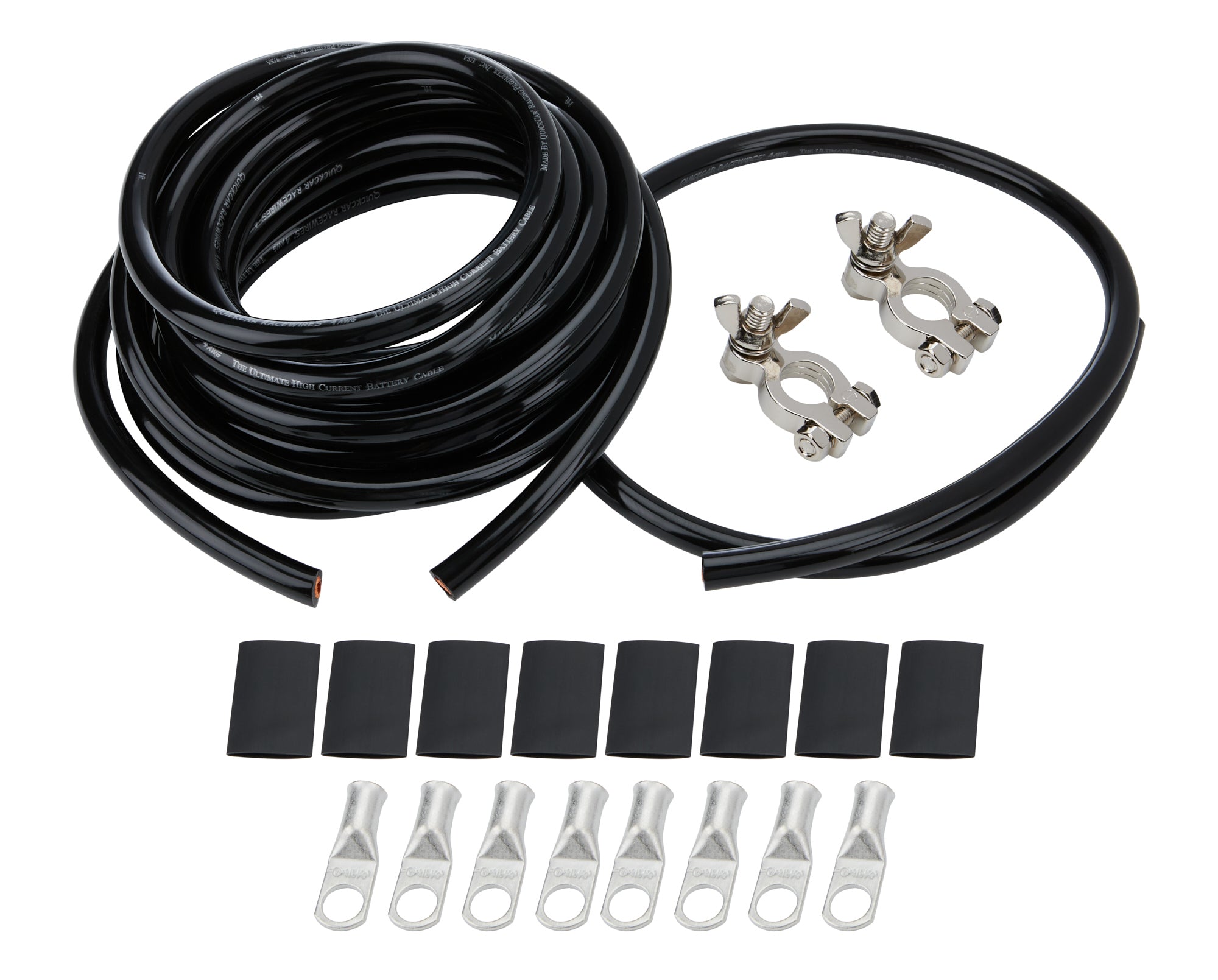 Allstar Performance ALL76115 Battery Cable Kit 4 Ga. 1 Battery All Black Allstar Performance ALL76115