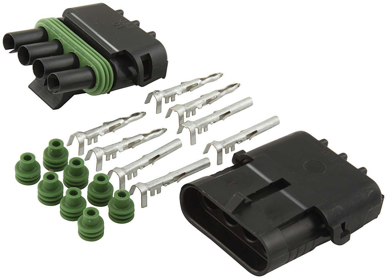 Allstar Performance ALL76268 4-Wire Weather Pack Connector Kit Flat Allstar Performance ALL76268