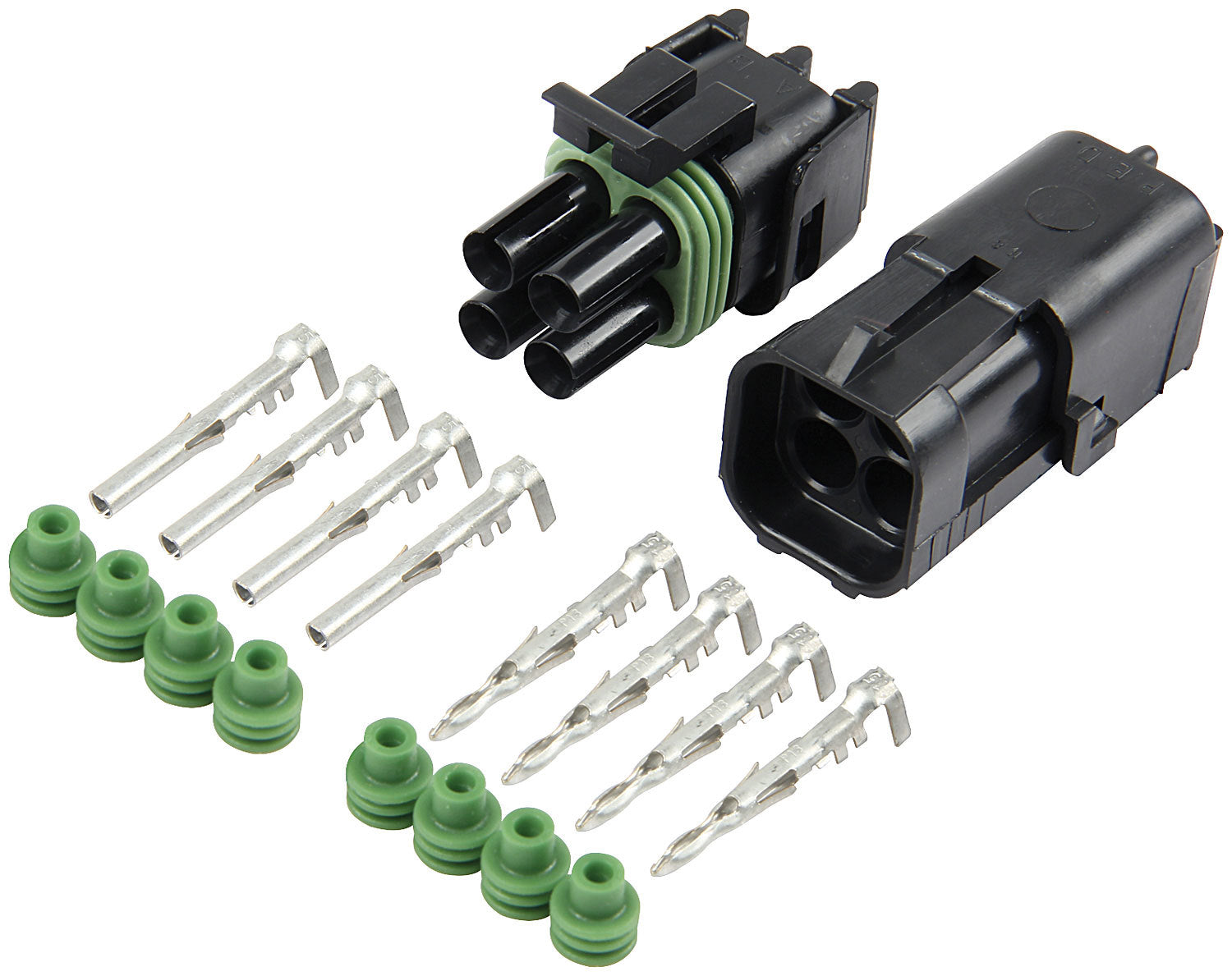 Allstar Performance ALL76269 4-Wire Weather Pack Connector Kit Square Allstar Performance ALL76269