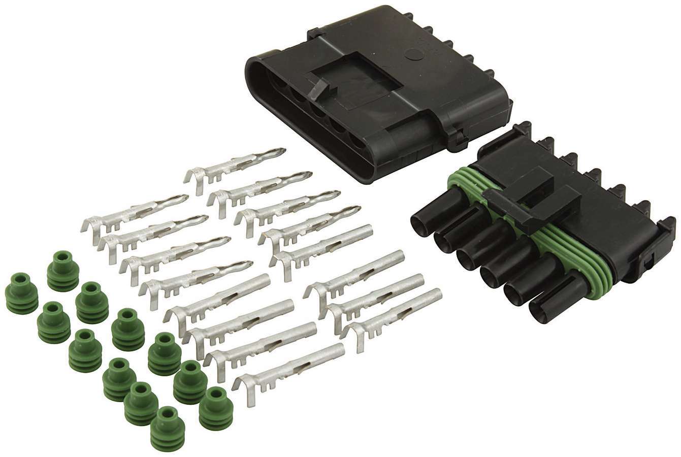 Allstar Performance ALL76270 6-Wire Weather Pack Connector Kit Allstar Performance ALL76270