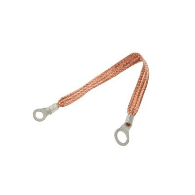 Allstar Performance ALL76329-12 Copper Ground Strap 12in w/ 1/4in and 3/8in Ring Allstar Performance ALL76329-12