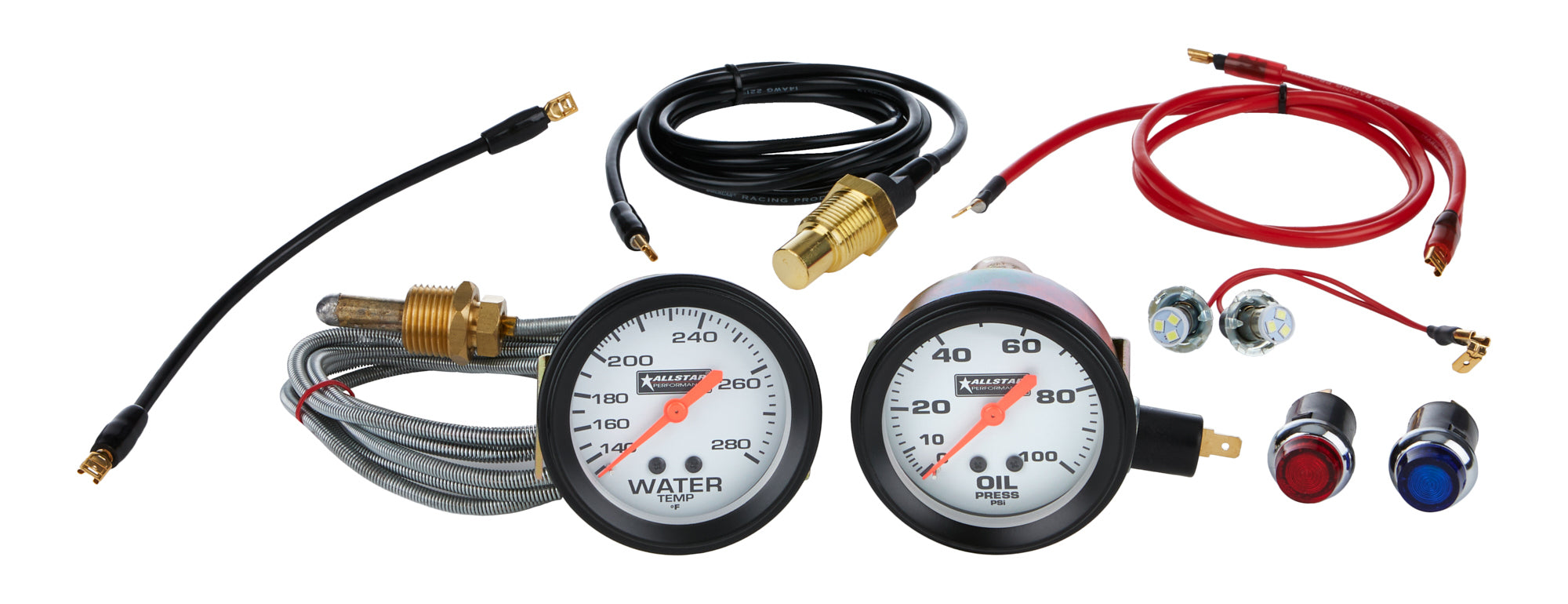 Allstar Performance ALL80080 2 Gauge Kit OP/WT NO PLATE Allstar Performance ALL80080