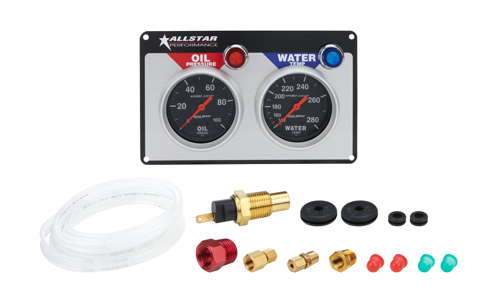 Allstar Performance ALL80110 2 Gauge Panel A/M OP/WT Sport-Comp Allstar Performance ALL80110