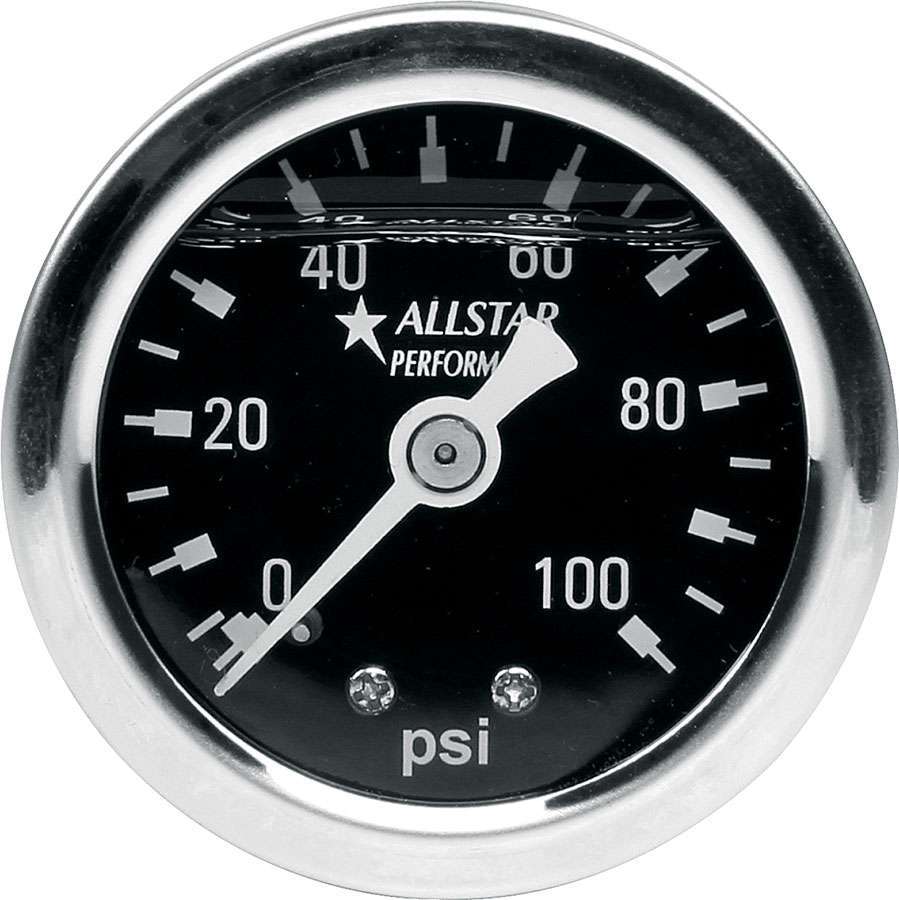 Allstar Performance ALL80206 1.5in Gauge 0-100 PSI Liquid Filled Allstar Performance ALL80206