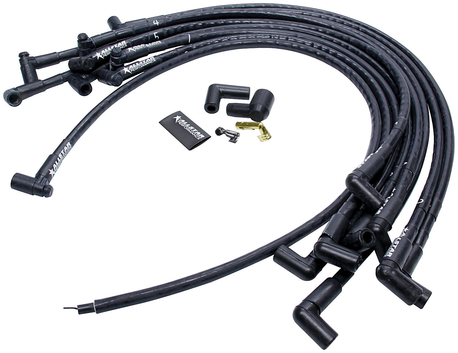 Allstar Performance ALL81371 Spark Plug Race Wire Set Over V/C w/ Sleeving Allstar Performance ALL81371
