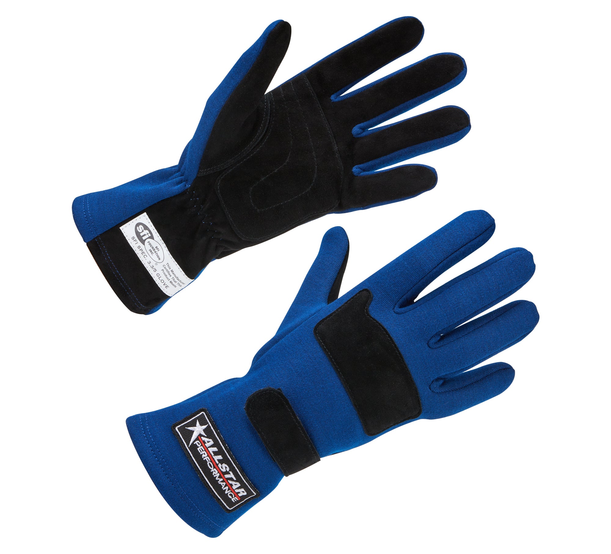 Allstar Performance ALL915021 Driving Gloves SFI 3.3/5 D/L Blue Small Allstar Performance ALL915021