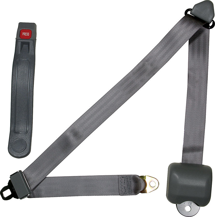 Allstar Performance ALL98116 Seat Belt Retractable 3pt Gray Allstar Performance ALL98116