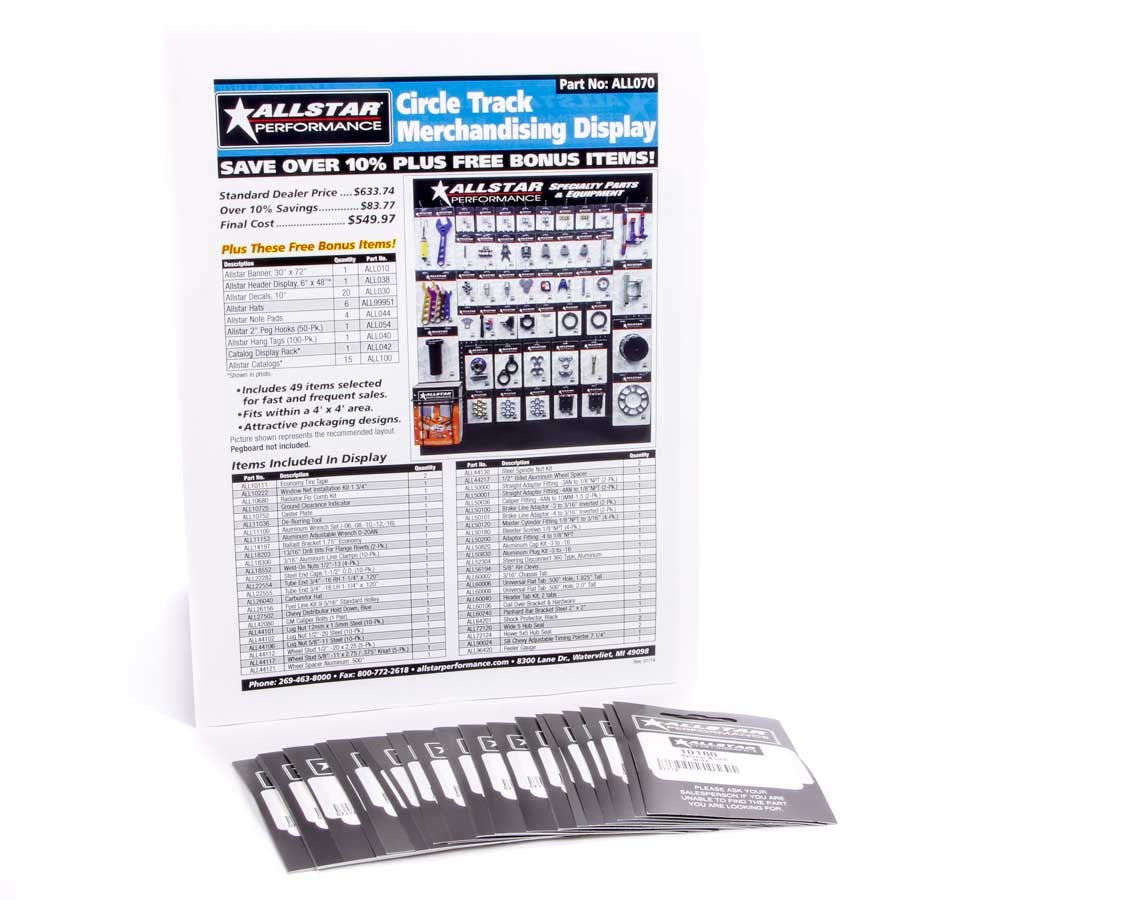 Allstar Performance ALL99153 Merchandising Display Components for ALL070 Allstar Performance ALL99153