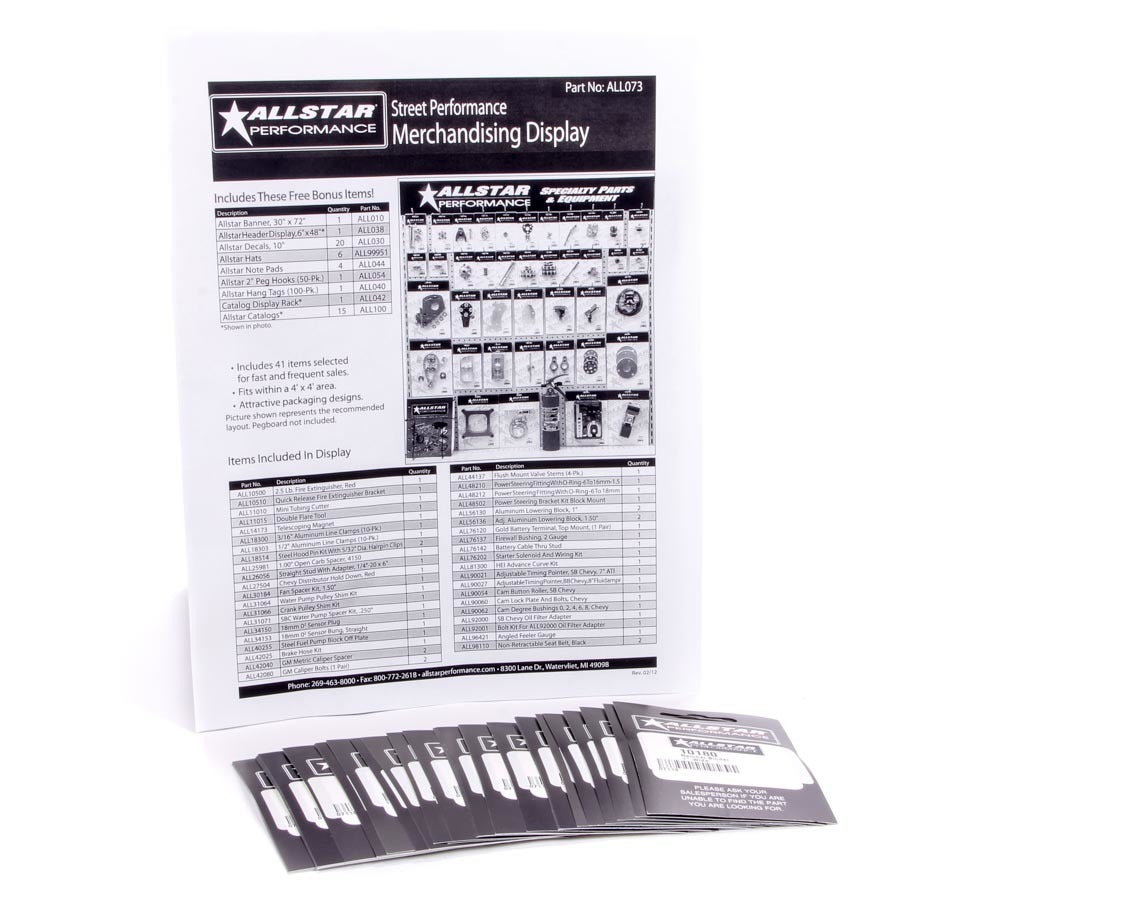 Allstar Performance ALL99156 Merchandising Display Components for ALL073 Allstar Performance ALL99156