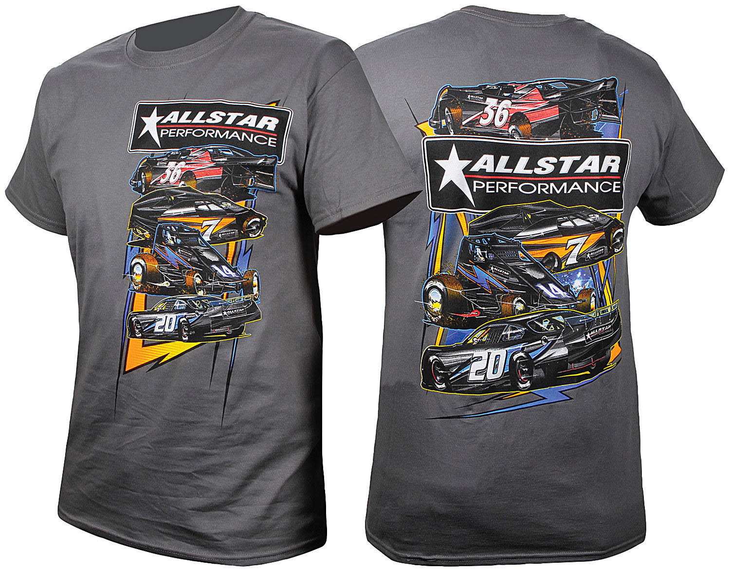 Allstar Performance ALL99901XL T-Shirt Dark Gray Circle Track X-Large Allstar Performance ALL99901XL