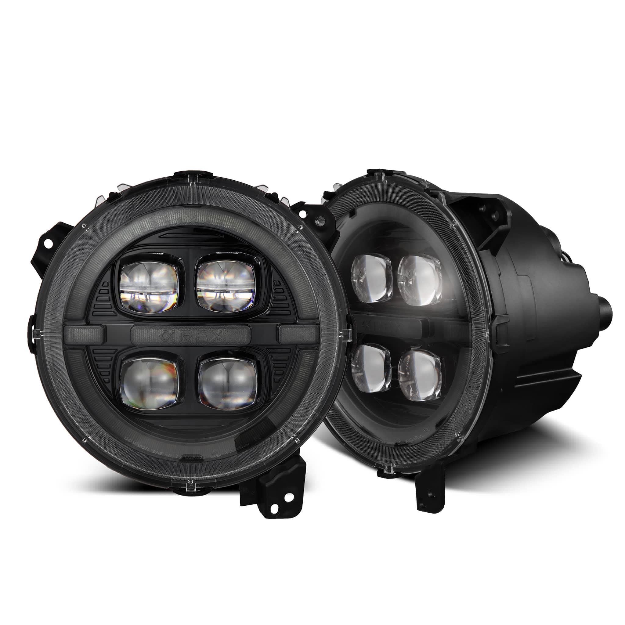 AlphaRex 880867 ALPHA BLACK LED PROJ H.LITE 18-26 WRANGLER AlphaRex 880867