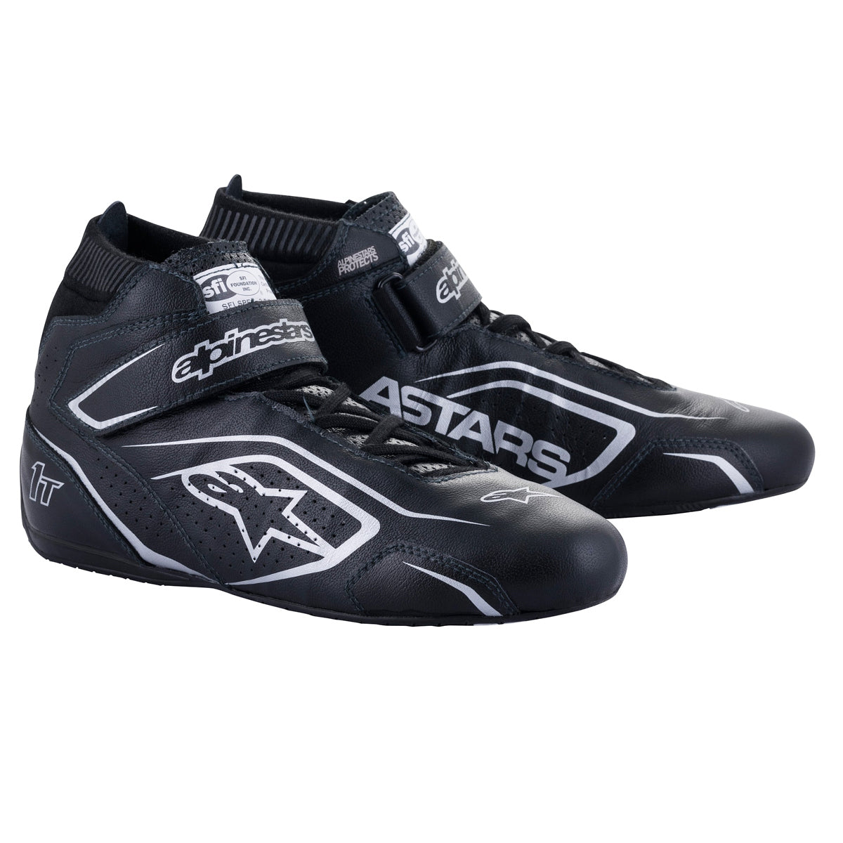 alpine star 2710122-119-7.5 Shoe Tech-1T V3 Black / Silver Size 7.5 alpine star 2710122-119-7.5