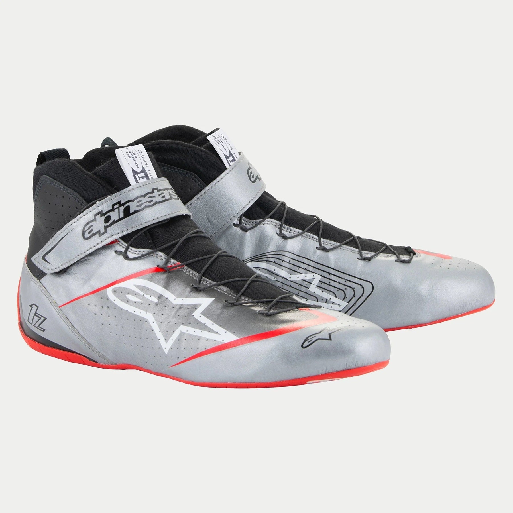 alpine star 2715524-1258-9 Shoe Tech-1Z V3 Silver / Red Size 9 alpine star 2715524-1258-9