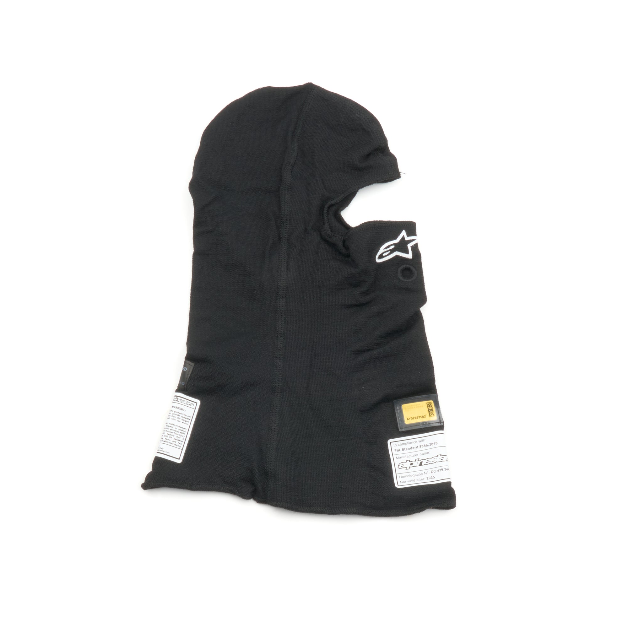 alpine star 4750126-10-OS Balaclava EVO V3 Black FIA / SFI alpine star 4750126-10-OS