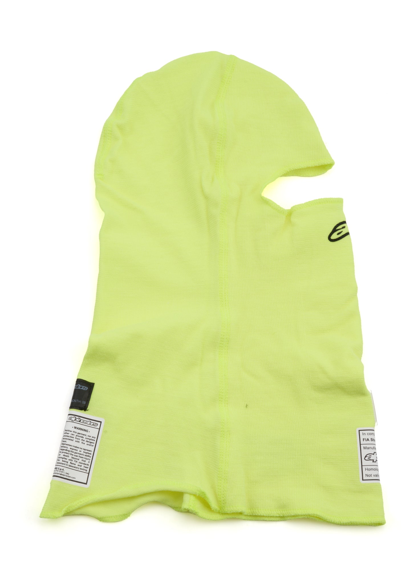 alpine star 4750126-55-OS Balaclava EVO V3 Flu Ylw FIA / SFI alpine star 4750126-55-OS