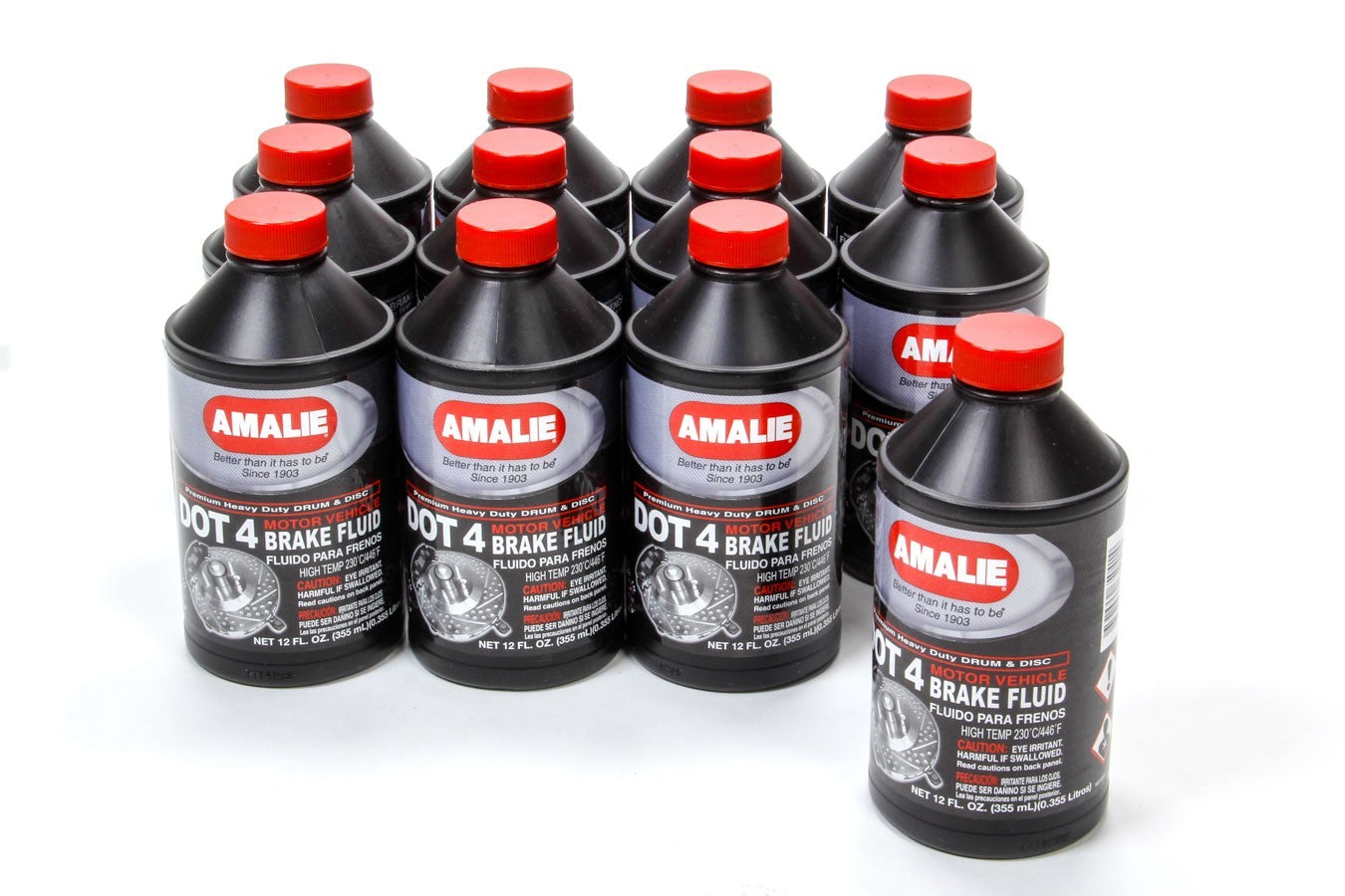 Amalie 160-65041-92 DOT 4 Brake Fluid Case 12x12 Oz Amalie 160-65041-92