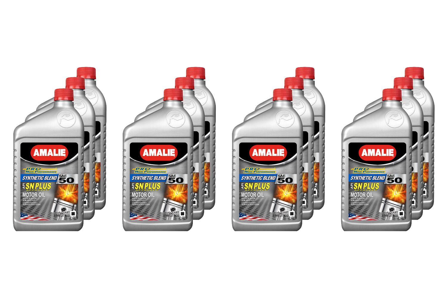Amalie 160-65656-56 PRO High Perf Syn Blend Oil 50W Case 12 x 1Qt Amalie 160-65656-56
