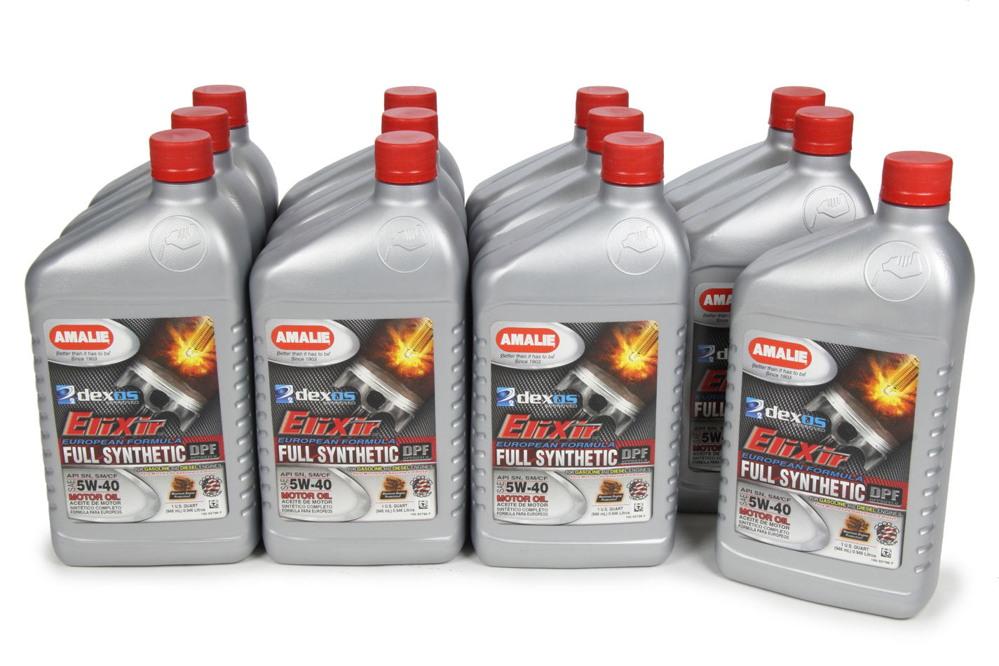 Amalie 160-65796-56 Elixir Full Synthetic 5w40 Dexos2 Case 12x1Qt Amalie 160-65796-56