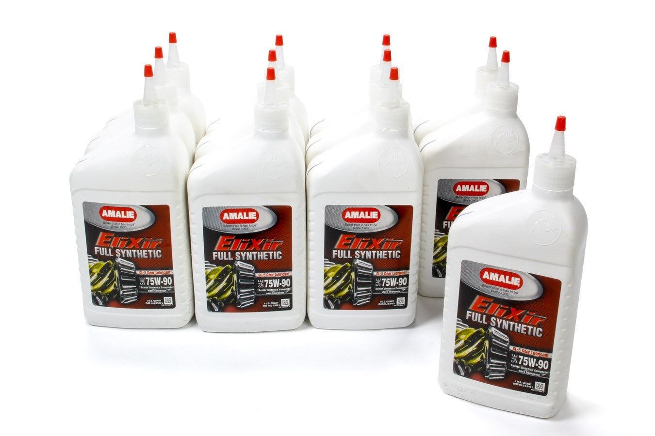 Amalie 160-73166-56 Elixir Full Syn GL-5 75w 90 Gear Oil Case 12x1Qt Amalie 160-73166-56