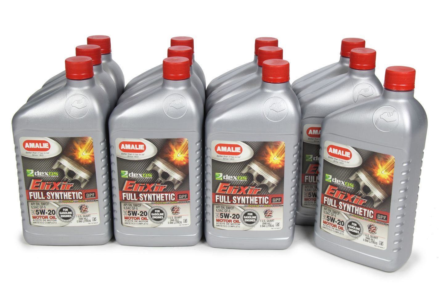 Amalie 160-75746-56 Elixir Full Synthetic 5w20 Dexos1 Case 12x1 Qt Amalie 160-75746-56