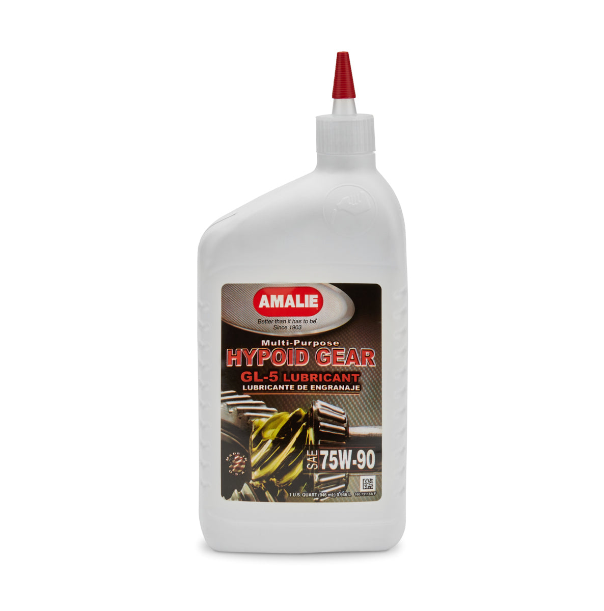 Amalie AMA73116-56 Hypoid Gear Oil MP GL-5 75w90 1Qt Amalie AMA73116-56