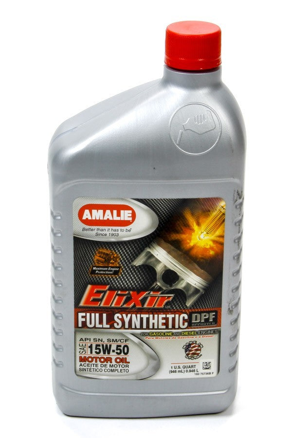 Amalie AMA75736-56 Elixir Full Synthetic 15w50 Oil 1Qt Amalie AMA75736-56