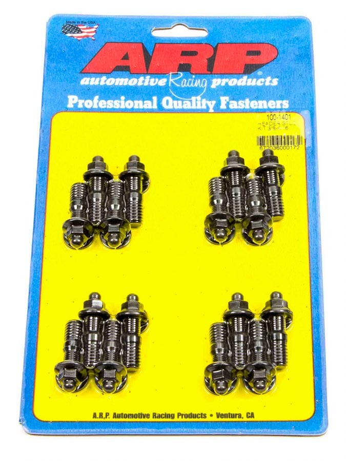 Auto Racing Products 100-1401 Header Stud Kit - 6pt. 3/8 x 1.500 OAL (16) Auto Racing Products 100-1401