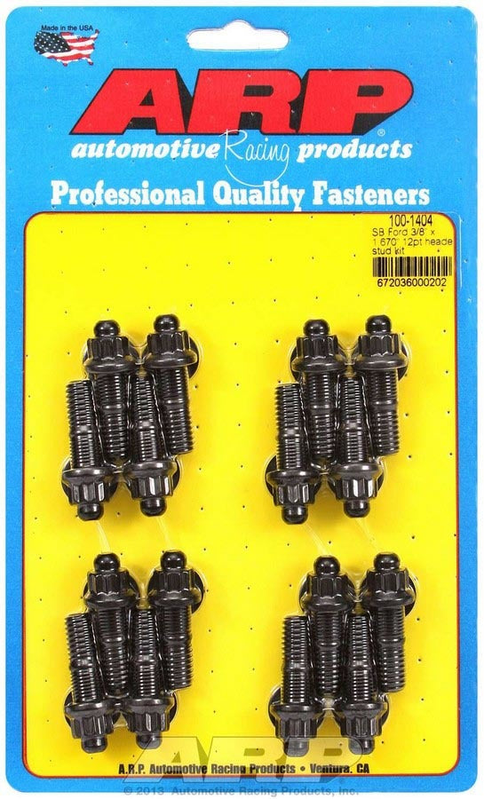 Auto Racing Products 100-1404 Header Stud Kit - 12pt. 3/8 x 1.670 OAL (16) Auto Racing Products 100-1404