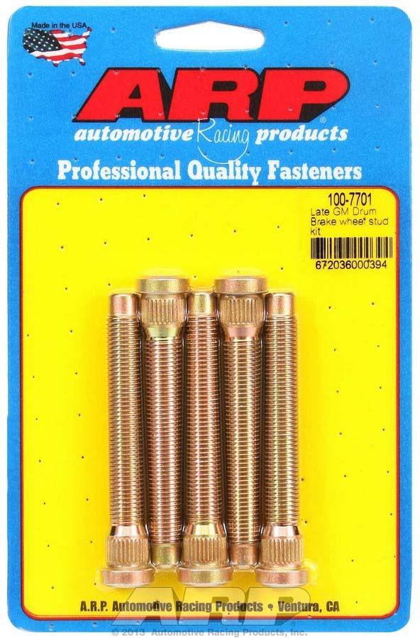 Auto Racing Products 100-7701 Wheel Stud Kit - 7/16-20 3.165/.486 Knurl (5) Auto Racing Products 100-7701