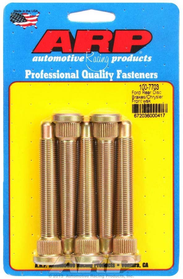 Auto Racing Products 100-7703 Wheel Stud Kit - 1/2-20 3.500/.625 Knurl (5) Auto Racing Products 100-7703