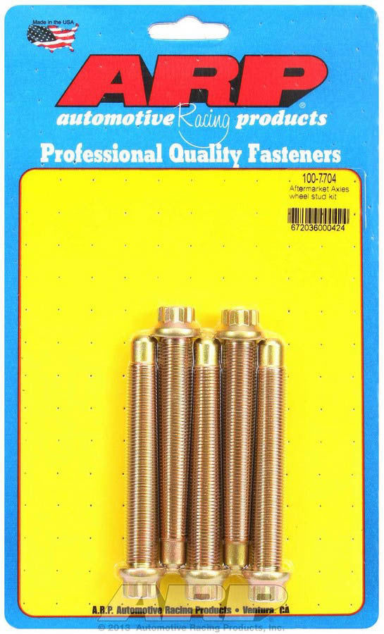 Auto Racing Products 100-7704 Wheel Stud Kit - 1/2-20 3.470 (5pk) Auto Racing Products 100-7704
