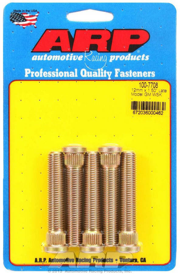 Auto Racing Products 100-7708 Wheel Stud Kit - M12x1.5 2.500/.509 Knurl Auto Racing Products 100-7708