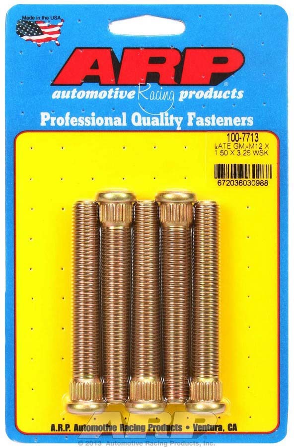 Auto Racing Products 100-7713 Wheel Stud Kit - M12x1.5 3.250/.509 Knurl Auto Racing Products 100-7713
