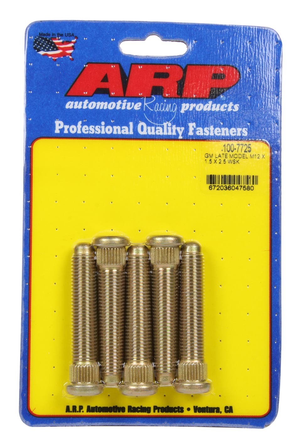 Auto Racing Products 100-7725 Wheel Stud Kit 5pk GM L/M 12mm x 1.5 x 2.5 Auto Racing Products 100-7725
