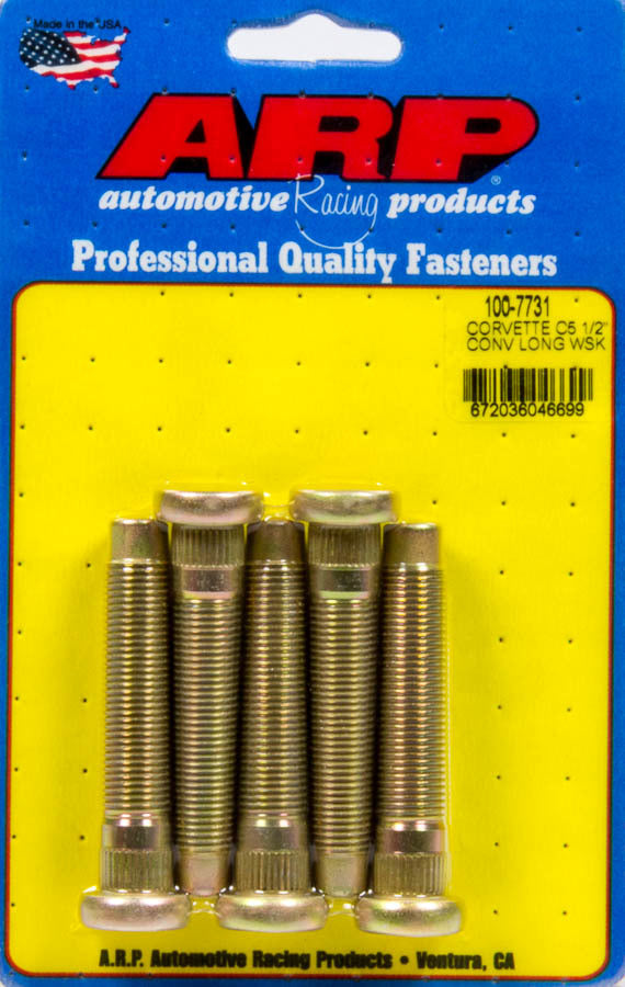 Auto Racing Products 100-7731 Wheel Stud Kit 5pk C5 Corvette 1/2-20 Conv. Auto Racing Products 100-7731