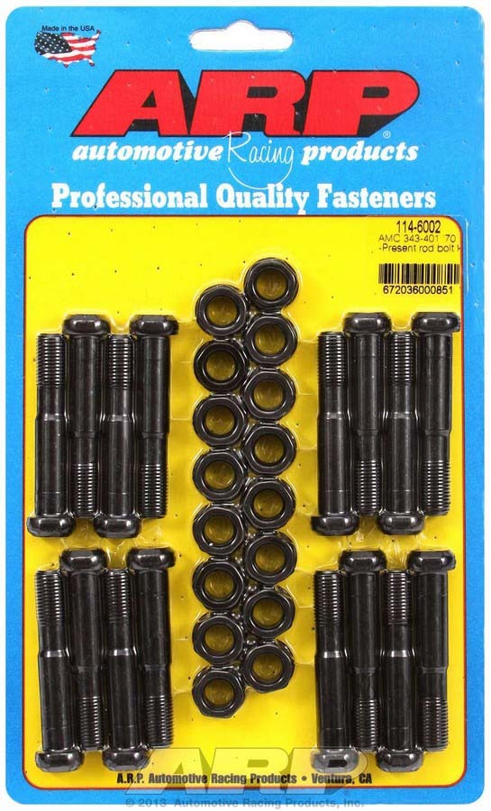 Auto Racing Products 114-6002 AMC Rod Bolt Kit - Fits 68-Up 390-401 Auto Racing Products 114-6002