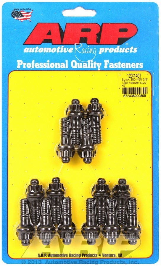 Auto Racing Products 120-1401 Header Stud Kit - 12pt. Buick V8 Auto Racing Products 120-1401