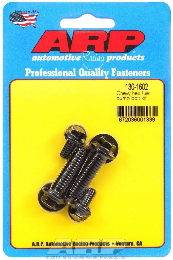 Auto Racing Products 130-1602 Chevy Fuel Pump Bolt Kit - 6pt. Auto Racing Products 130-1602