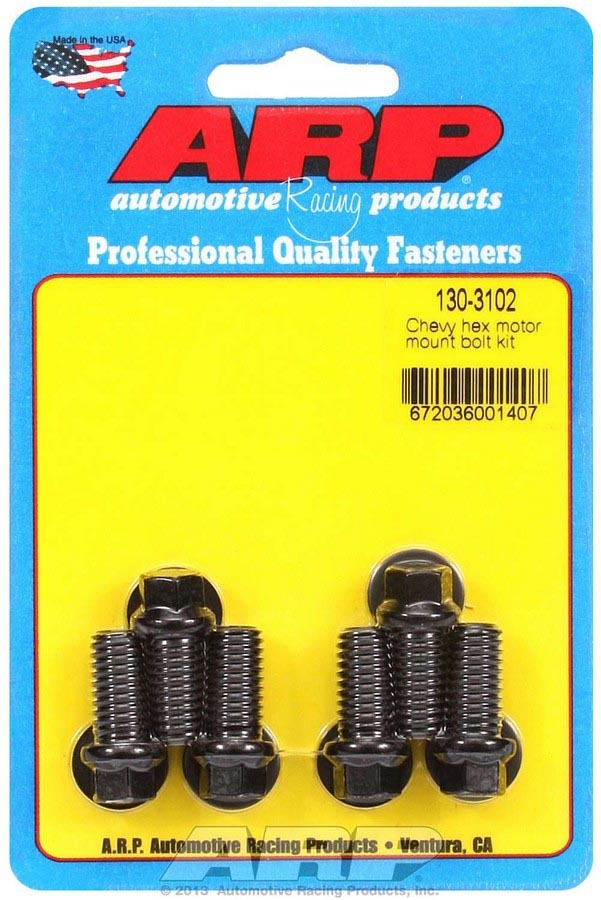 Auto Racing Products 130-3102 Chevy V8 Motor Mount to Block Bolt Kit - 6pt. Auto Racing Products 130-3102