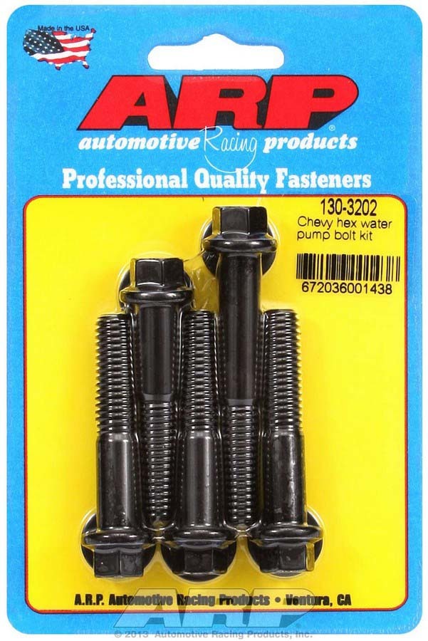 Auto Racing Products 130-3202 Chevy Water Pump Bolt Kit - 6pt. Auto Racing Products 130-3202