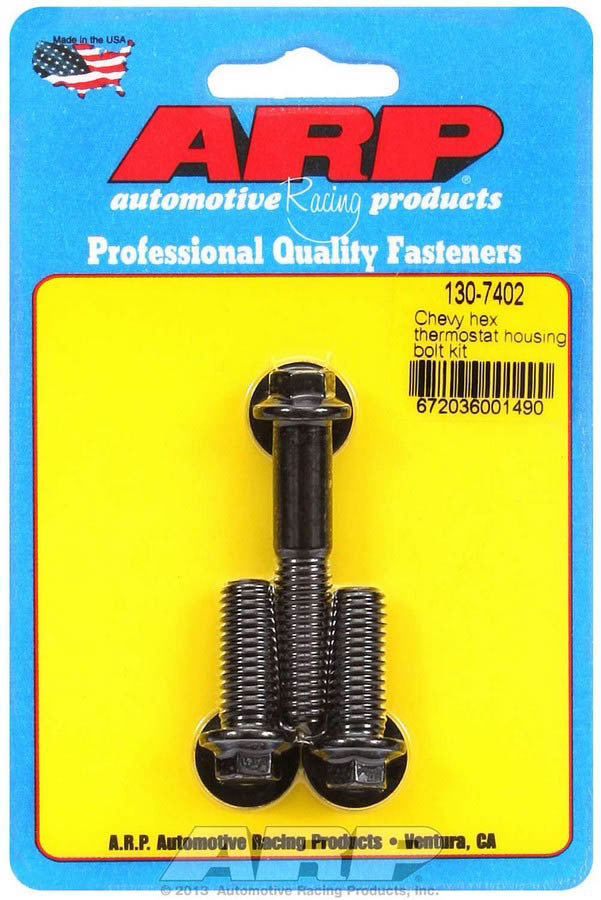 Auto Racing Products 130-7402 Chevy Thermostat Housing Bolt Kit - 6pt. Auto Racing Products 130-7402