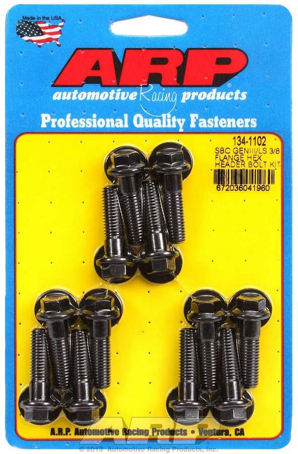 Auto Racing Products 134-1102 Header Bolt Kit - 6pt. GM LS Auto Racing Products 134-1102